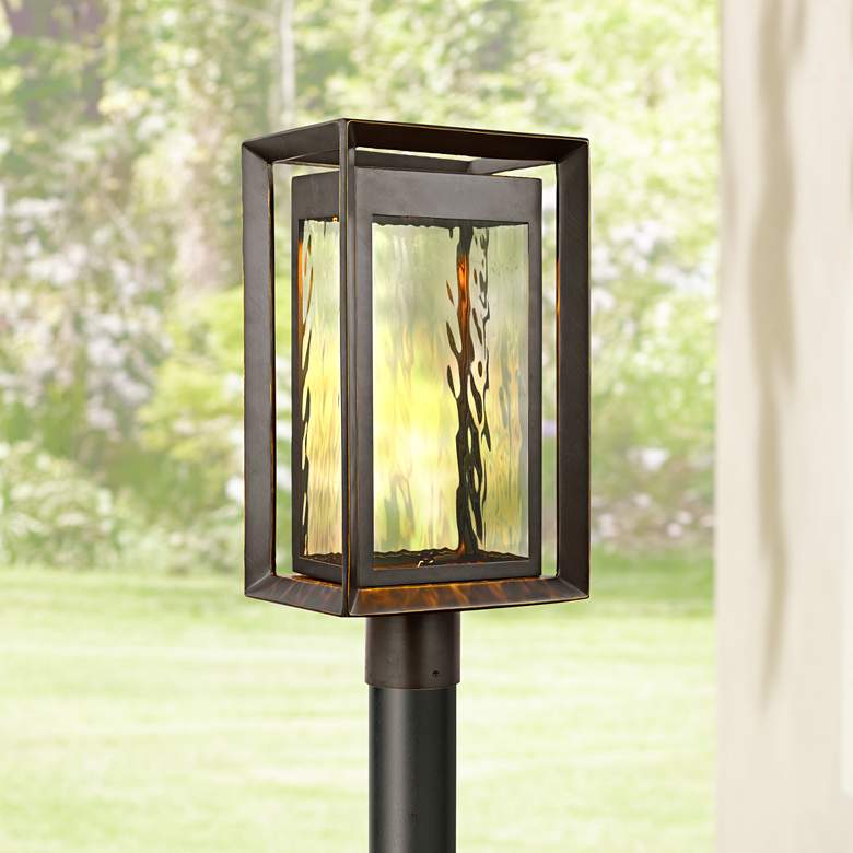 Image 1 Urbandale 18 3/4 inch High Antique Bronze LED Outdoor Post Light