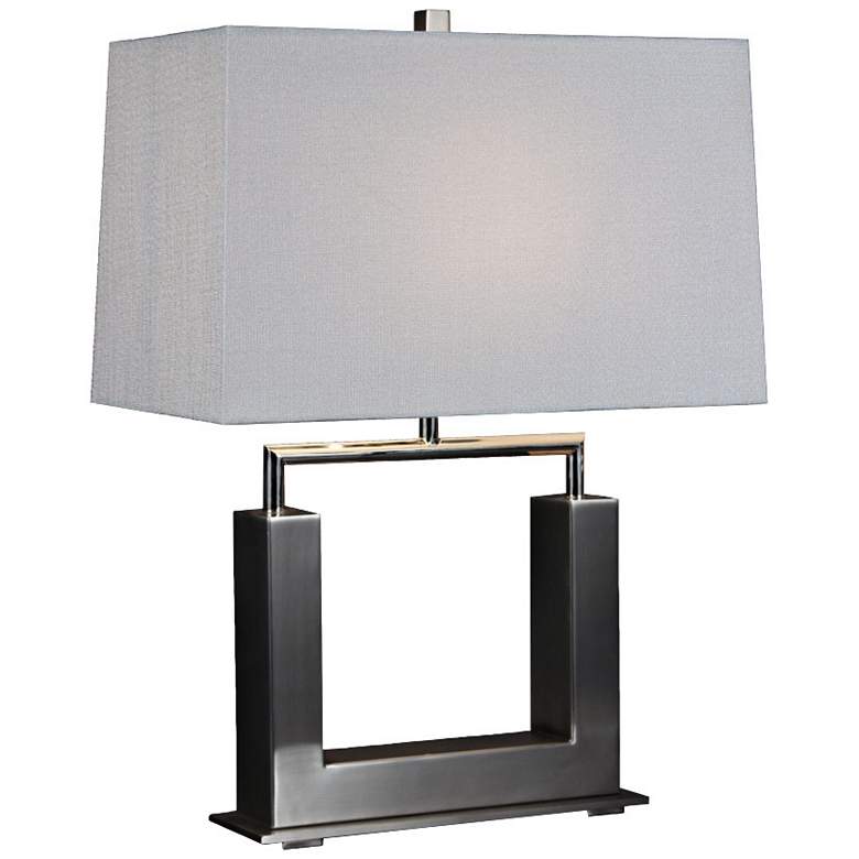 Image 1 Urbane Brushed Satin Metal Table Lamp