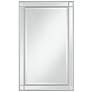Urbanite Shiny Silver 23 1/2" x 38" Rectangular Wall Mirror