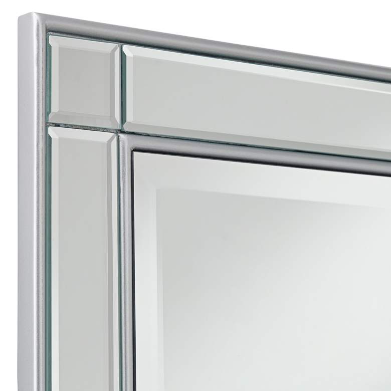 Image 3 Urbanite Shiny Silver 23 1/2" x 38" Rectangular Wall Mirror more views