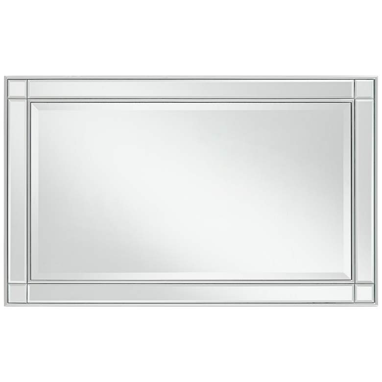 Image 5 Urbanite Shiny Silver 23 1/2 inch x 38 inch Rectangular Wall Mirror more views