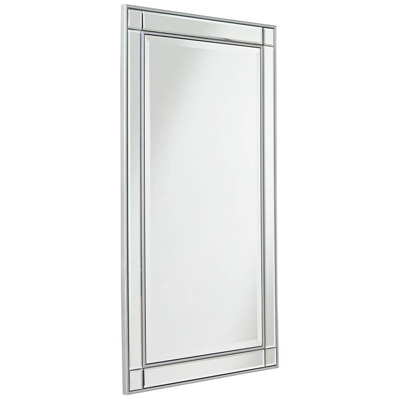 Image 6 Urbanite Shiny Silver 23 1/2 inch x 38 inch Rectangular Wall Mirror more views