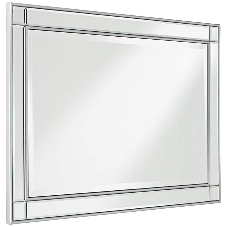 Image 7 Urbanite Shiny Silver 23 1/2" x 38" Rectangular Wall Mirror more views