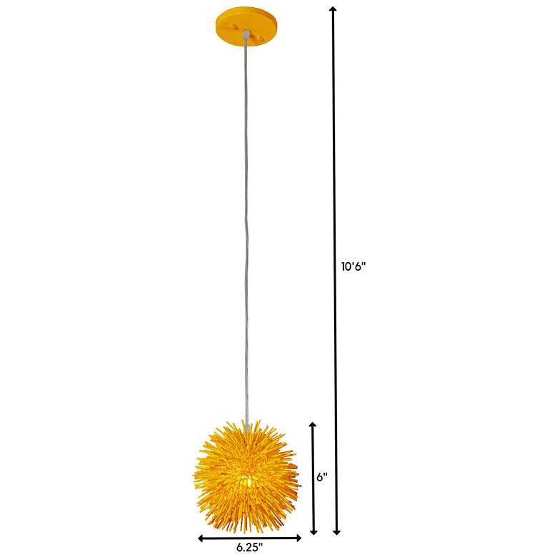 Image 2 Urchin - 1 Light Pendant - Yellow more views