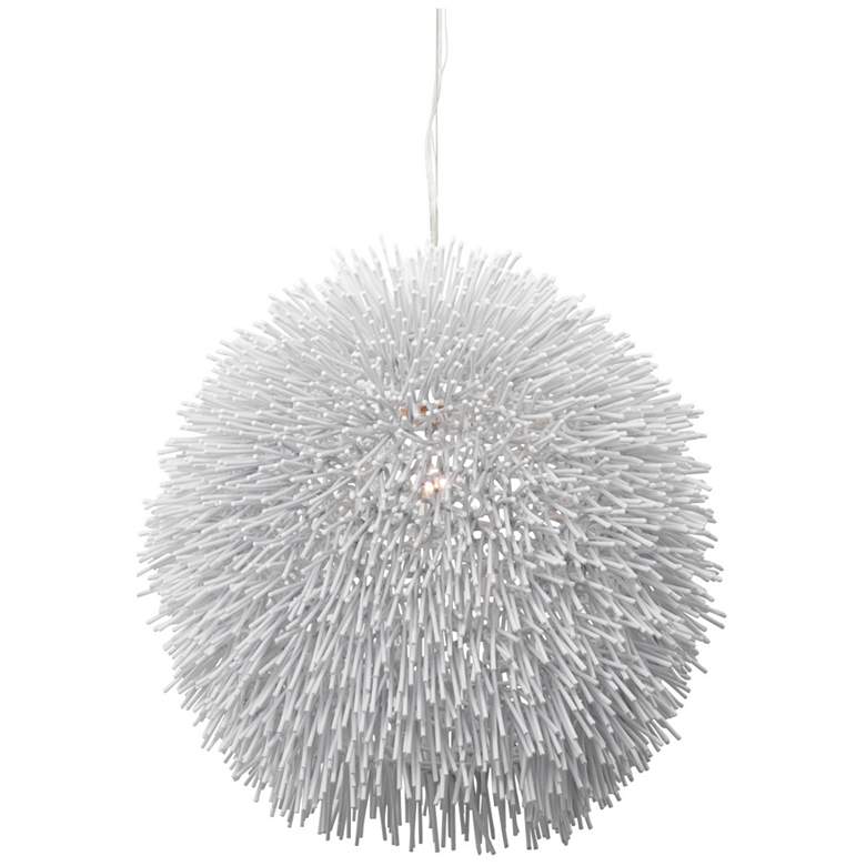Image 2 Urchin 13" Wide White Pendant more views