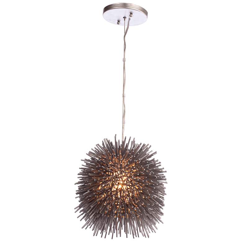 Image 1 Urchin 9" Painted Chrome Mini Pendant