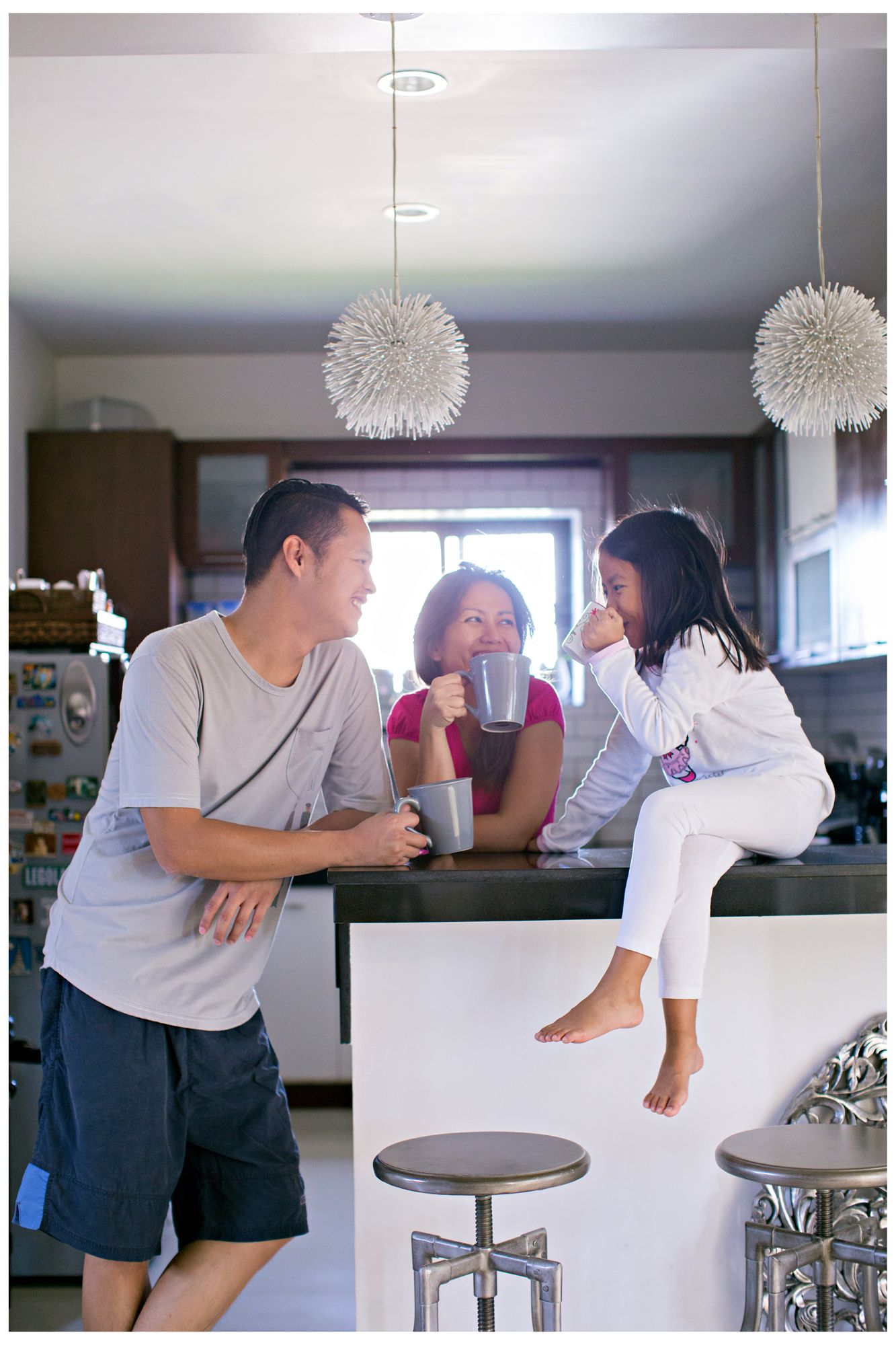 Image 4 Urchin 9" White Mini Pendant more views