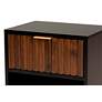 Uriel 15 3/4"W Natural Brown and Black 1-Drawer Nightstand