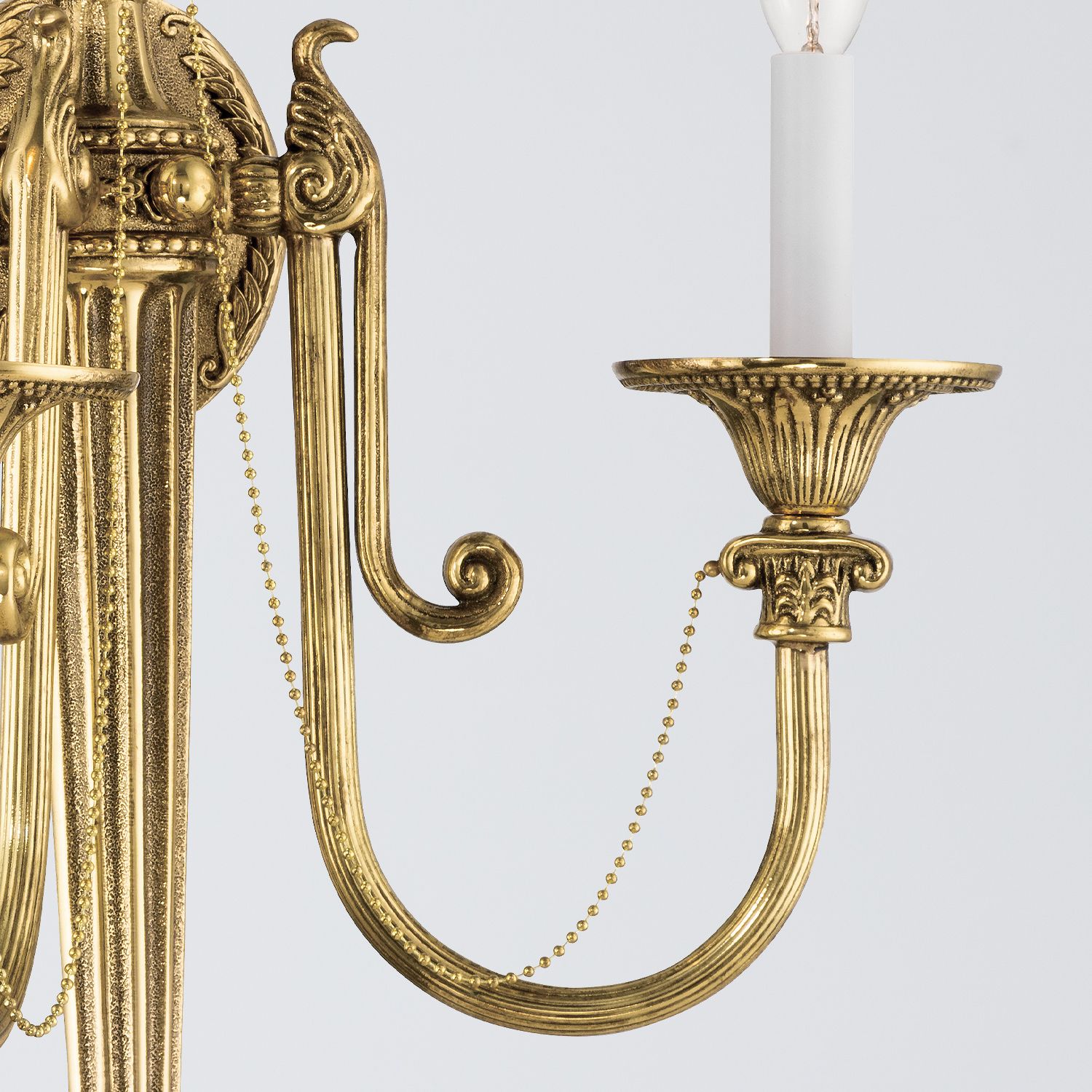 Image 3 Urn and Leaf 20 1/2" High Two Light Wall Sconce more views
