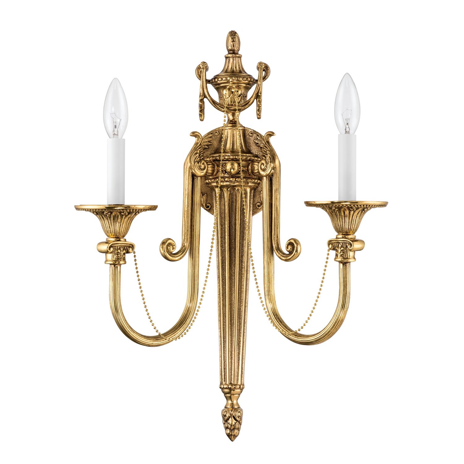 Image 4 Urn and Leaf 20 1/2" High Two Light Wall Sconce more views
