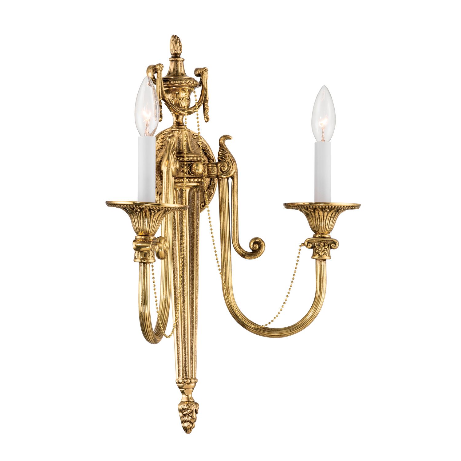 Image 5 Urn and Leaf 20 1/2" High Two Light Wall Sconce more views