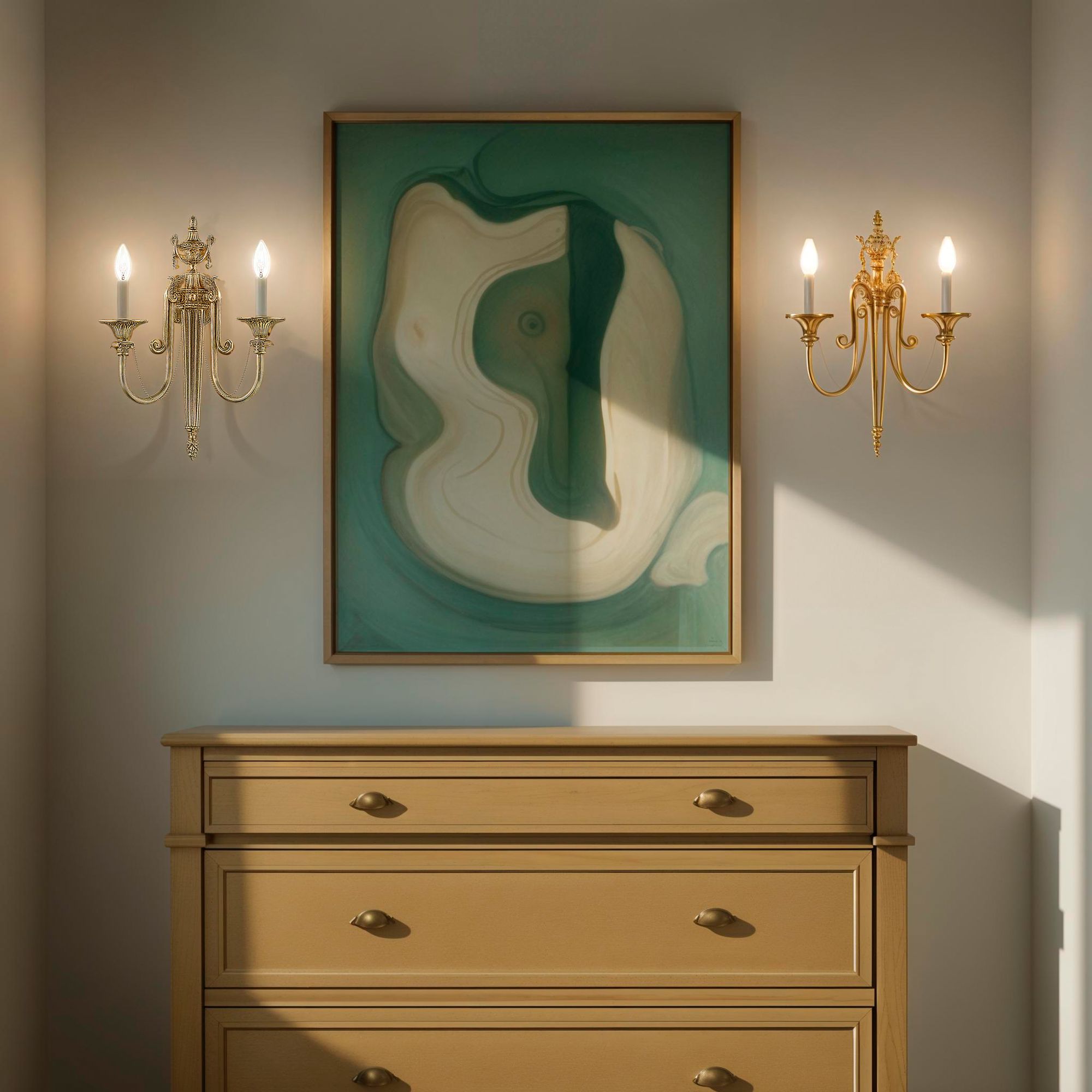 Image 7 Urn and Leaf 20 1/2" High Two Light Wall Sconce more views