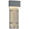 Ursa 23.6"H Small Burnished Steel LED Outdoor Sconce w/ Seeded Shade