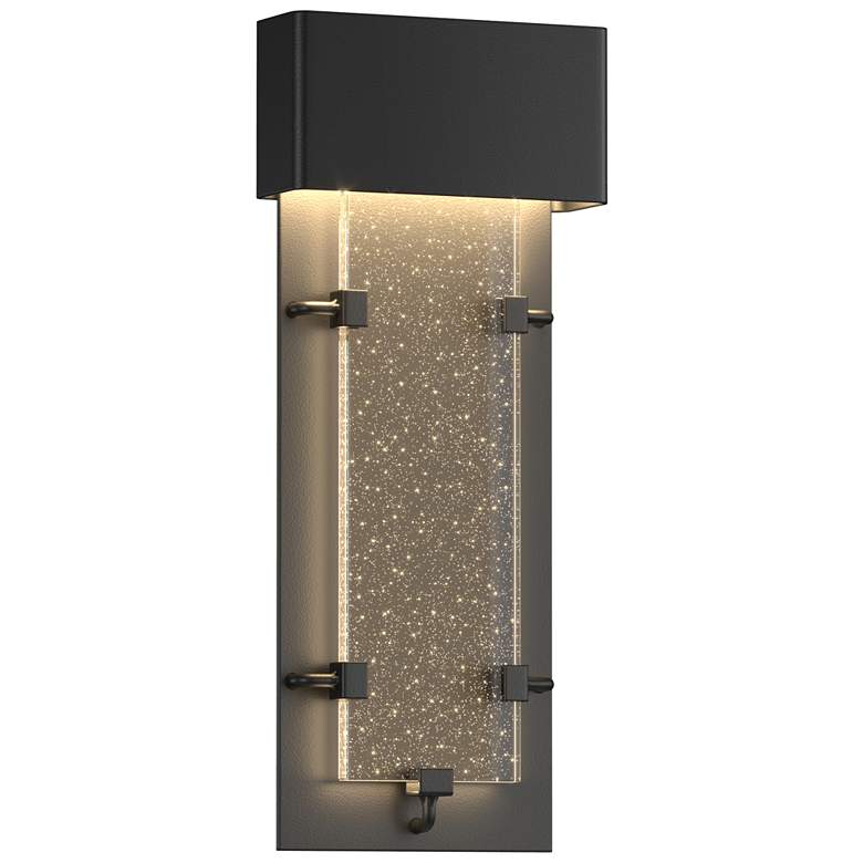 Image 1 Ursa 23.6"H Small Coastal Black LED Outdoor Sconce w/ Seeded Shade
