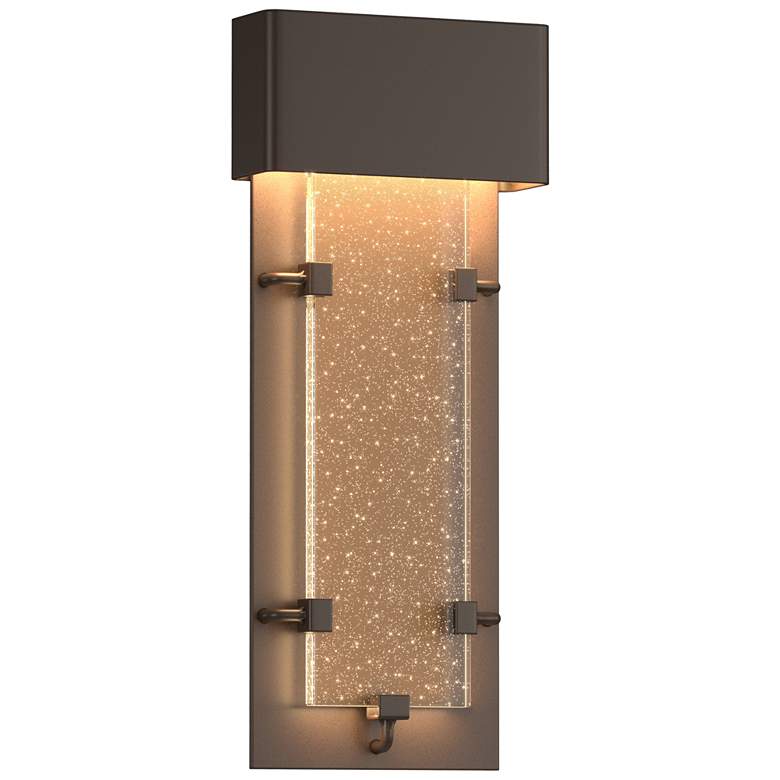 Image 1 Ursa 23.6"H Small Coastal Bronze LED Outdoor Sconce w/ Seeded Shade