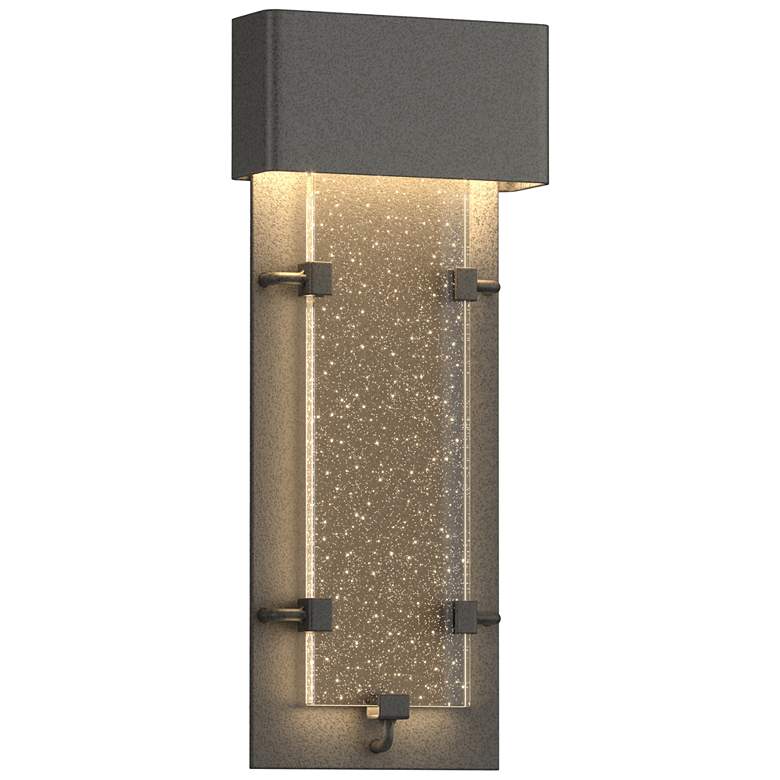 Image 1 Ursa 23.6"H Small Coastal Natural Iron LED Outdoor Sconce w/ Seeded Sh
