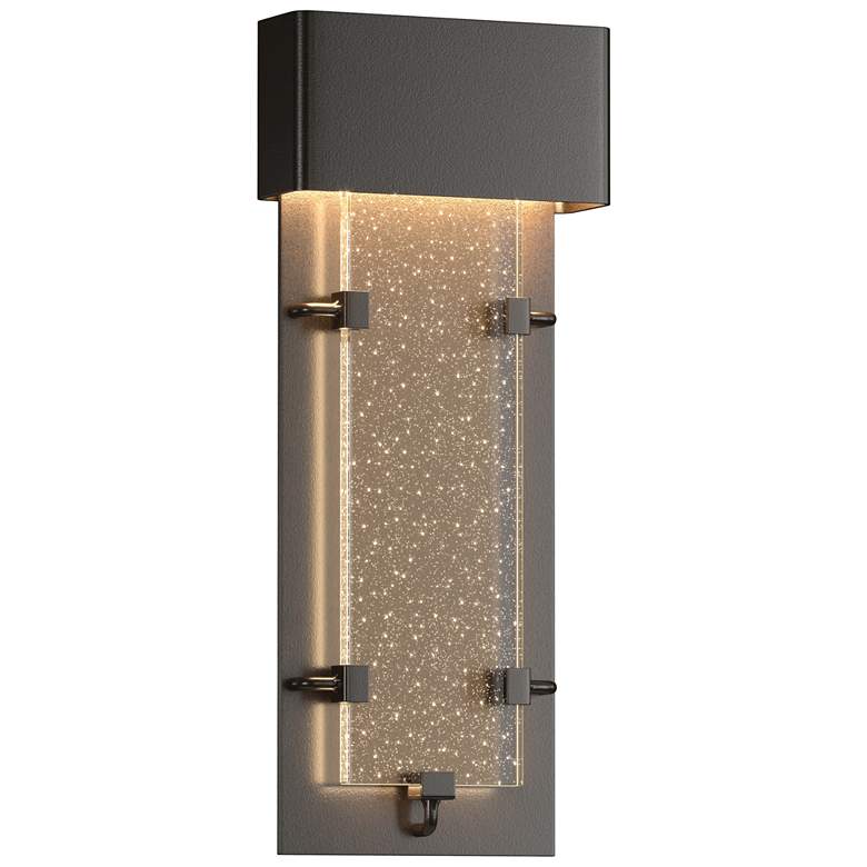Image 1 Ursa 23.6"H Small Oil Rubbed Bronze LED Outdoor Sconce w/ Seeded Shade