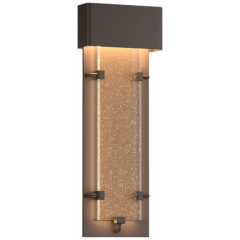 Image 1 Ursa 26.7"H Large Coastal Bronze LED Outdoor Sconce w/ Seeded Shade