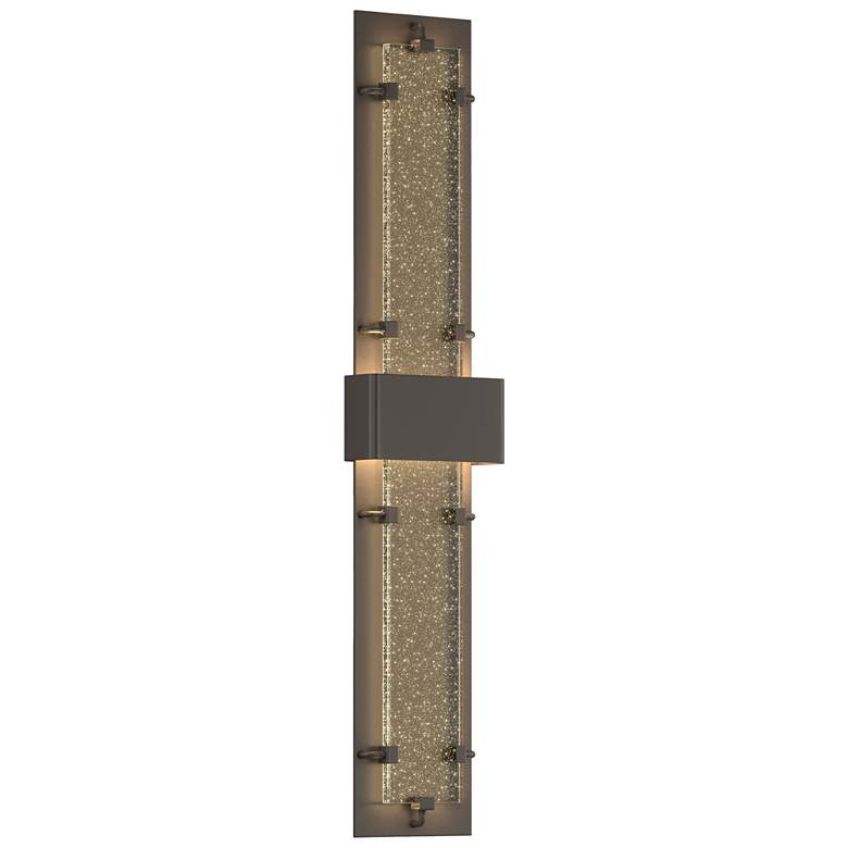 Image 1 Ursa 50.8"H Double Large Coastal Smoke LED Outdoor Sconce w/ Seeded Sh