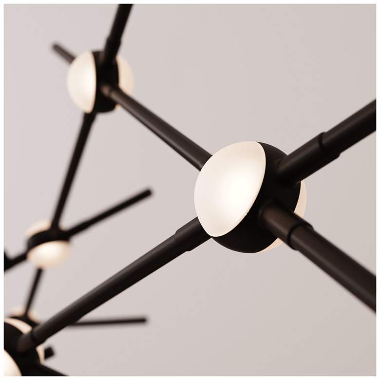 Image 5 Ursa Major 92.75"W 44.L Espresso Black LED Chandelier-White 2200/120" Cable more views