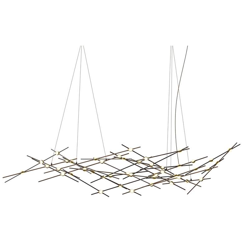 Image 2 Ursa Major 92.75"W 44.L Espresso Black LED Chandelier-White 2700/120" Cable
