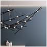 4_Ursa Major 92.75"W 44.L Espresso Black LED Chandelier-White 3000/240" Cable more views