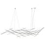 1_Ursa Major LED Chandelier Satin Nickel Clear Faceted Lens 3000/240" Cable
