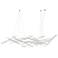 Ursa Major LED Chandelier Satin Nickel Clear Faceted Lens 3000/240" Cable