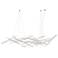 Ursa Major LED Chandelier Satin Nickel White Optical Lens 3000/240" Cable