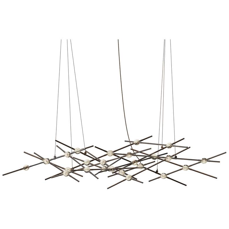 Image 1 Ursa Minor 55"W 25.L Espresso Black LED Chandelier-Clear 2200/240" Cable