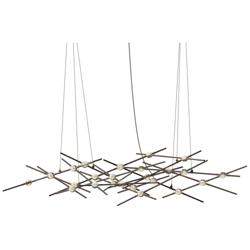 Ursa Minor 55"W 25.L Espresso Black LED Chandelier-Clear 3000/240" Cable