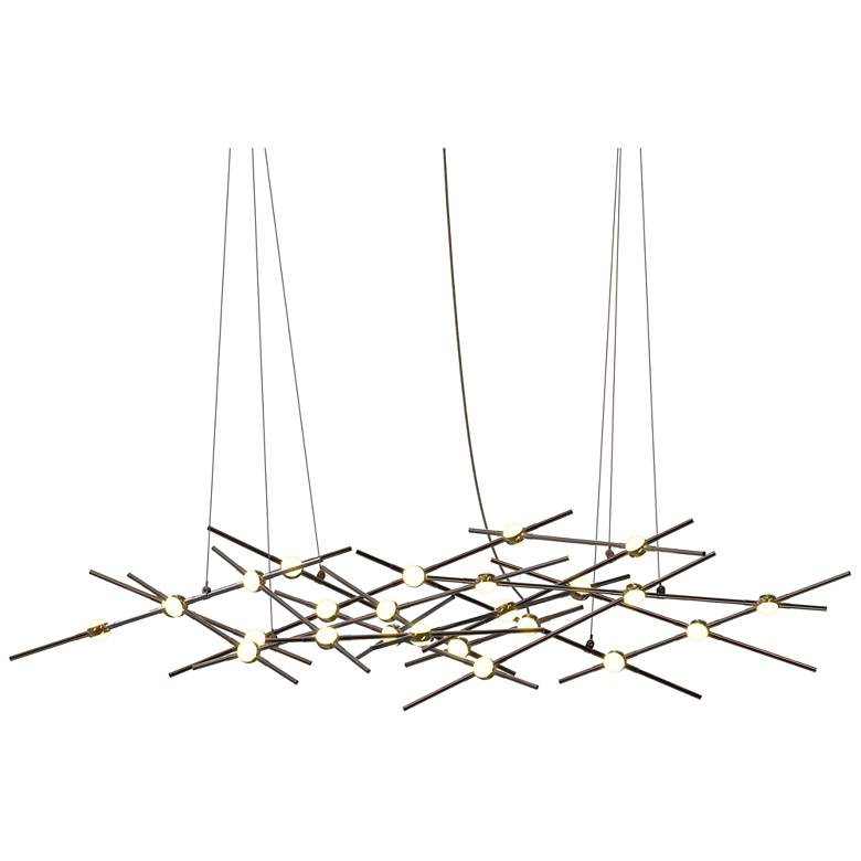 Image 1 Ursa Minor 55"W 25.L Espresso Black LED Chandelier-White 3000/120" Cable