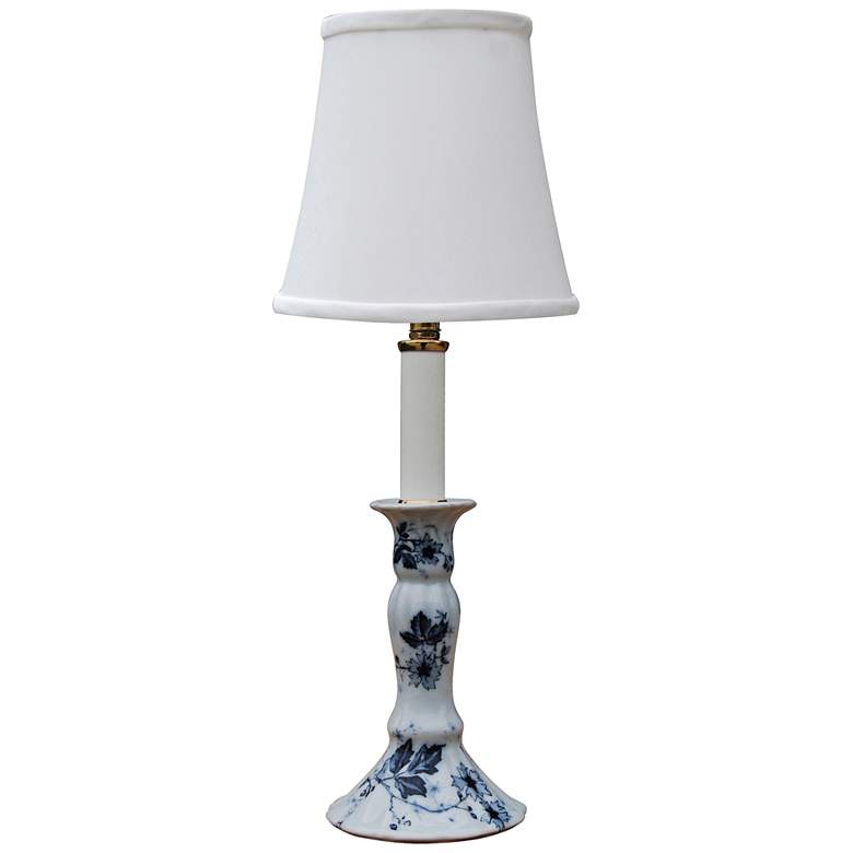 Image 1 Ursula 16 inchH Blue and White French Antique Accent Table Lamp