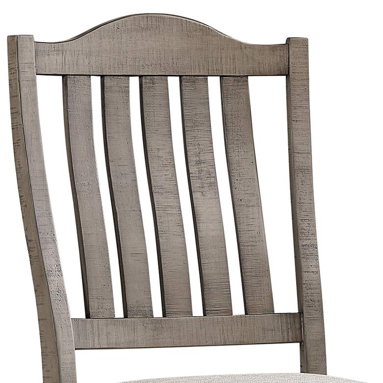 Image 2 Urth Gray Linen Fabric Dining Chairs Set of 2 more views