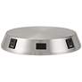 Thumbnail1 of USB and Outlet 8 1/2" Nickel Finish Charging Workstation Lamp Base