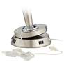 Thumbnail4 of USB and Outlet 8 1/2" Nickel Finish Charging Workstation Lamp Base more views