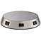 USB and Outlet Universal Charging 8.5" Workstation Nickel Lamp Base