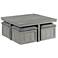 Uster Light Gray 5-Piece Table and Storage Stool Set