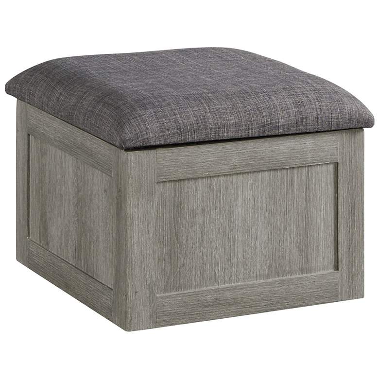 Image 2 Uster Light Gray 5-Piece Table and Storage Stool Set more views