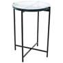 Utica 16 1/4" Wide Black Metal X-Shaped Accent End Table