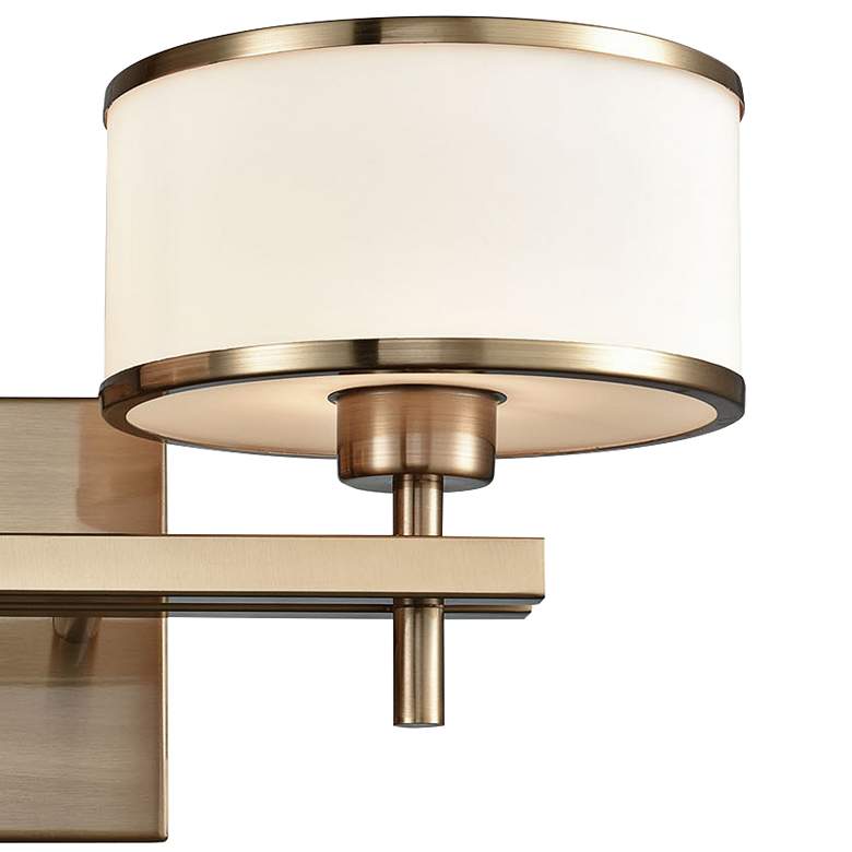 Image 2 Utica 8 inch High Satin Brass 2-Light Wall Sconce more views