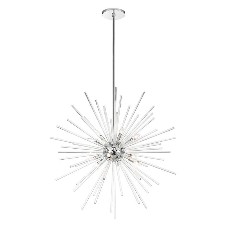 Image 6 Utopia 12 Light Polished Chrome Foyer Pendant Chandelier more views