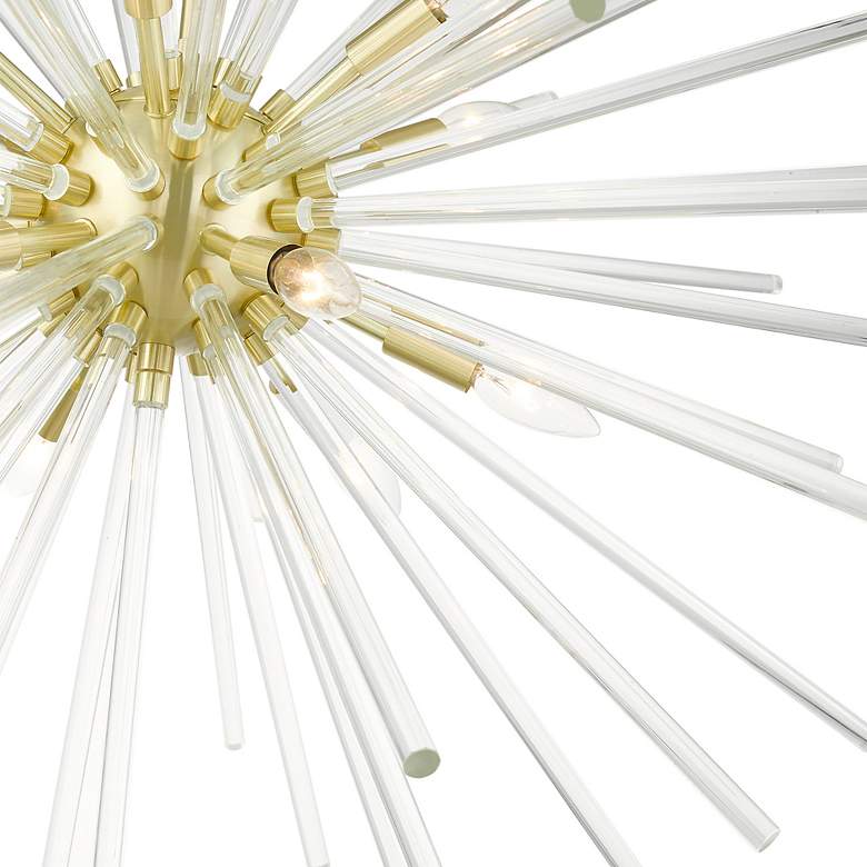 Image 7 Utopia 12 Light Satin Brass Foyer Pendant Chandelier more views