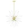 4_Utopia 16 Light Satin Brass Foyer Pendant Chandelier more views