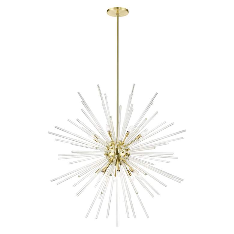 Image 5 Utopia 16 Light Satin Brass Foyer Pendant Chandelier more views