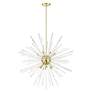 5_Utopia 16 Light Satin Brass Foyer Pendant Chandelier more views