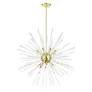 6_Utopia 16 Light Satin Brass Foyer Pendant Chandelier more views