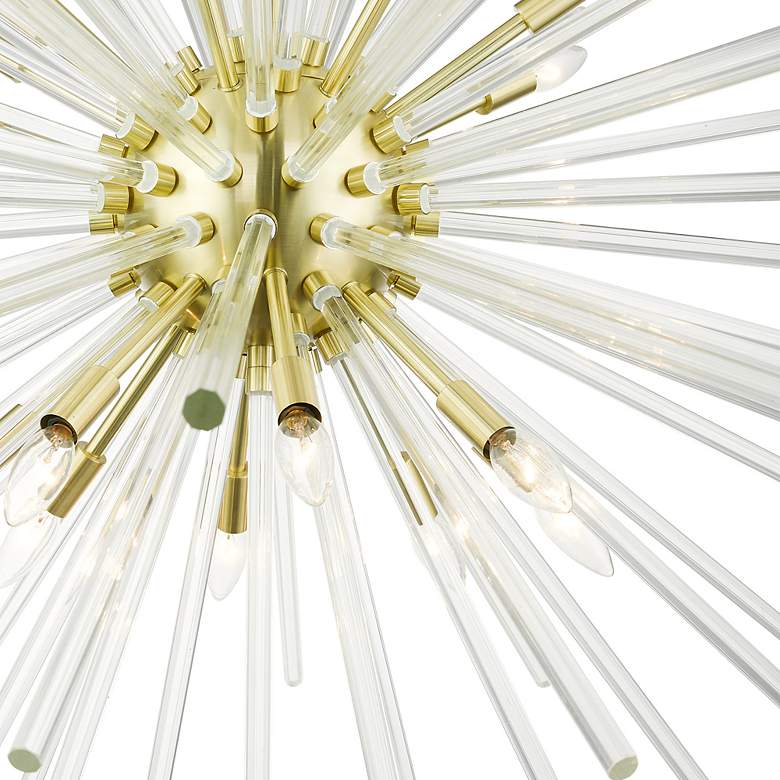 Image 7 Utopia 16 Light Satin Brass Foyer Pendant Chandelier more views