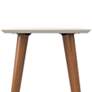 Utopia 17 1/4" Wide Off-White and Maple Modern End Table