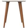 Utopia 17 1/4" Wide Off-White and Maple Modern End Table